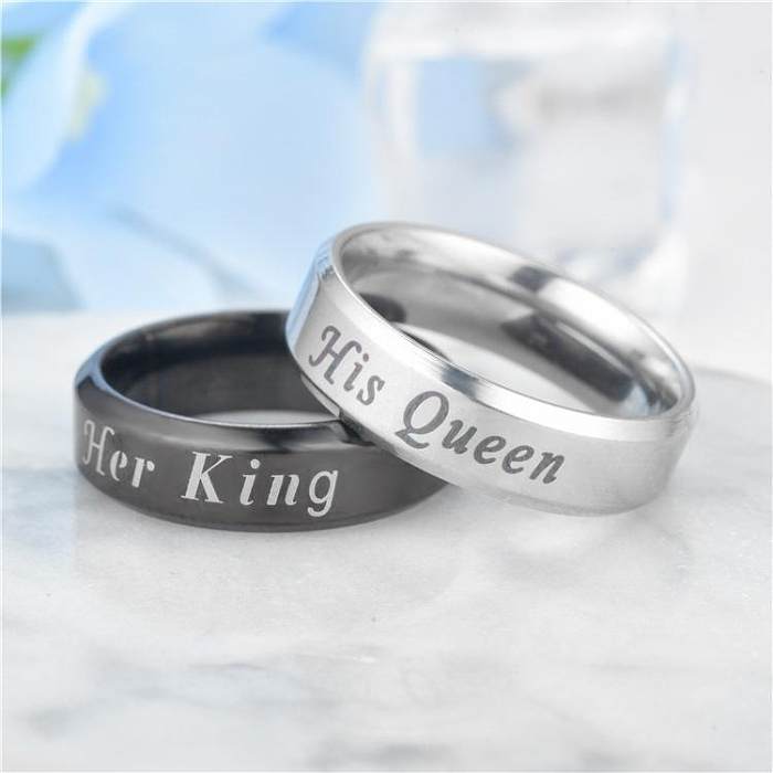 Couple Crown Stainless Steel Rings TP190418118096