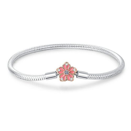 Panjia Style S925 Silver Bracelet Original Love Connecting Shackle DIY Bracelet Basic Bracelet Accessories Thai Silver Snake Bones Chain