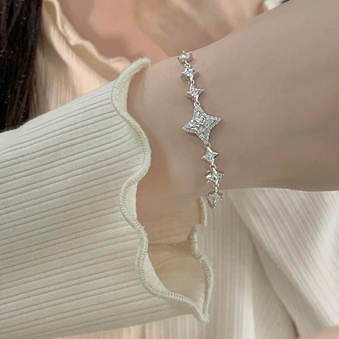 Sweet Star-Armbänder mit Intarsien aus künstlichen Edelsteinen und Kupferbeschichtung