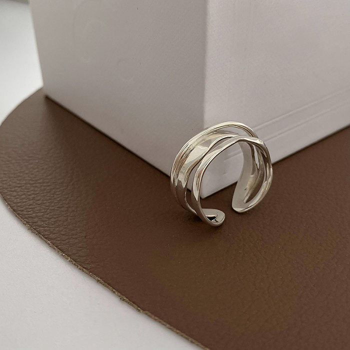 Anéis abertos do zircão do embutimento do chapeamento de cobre da forma brilhante do estilo de IG