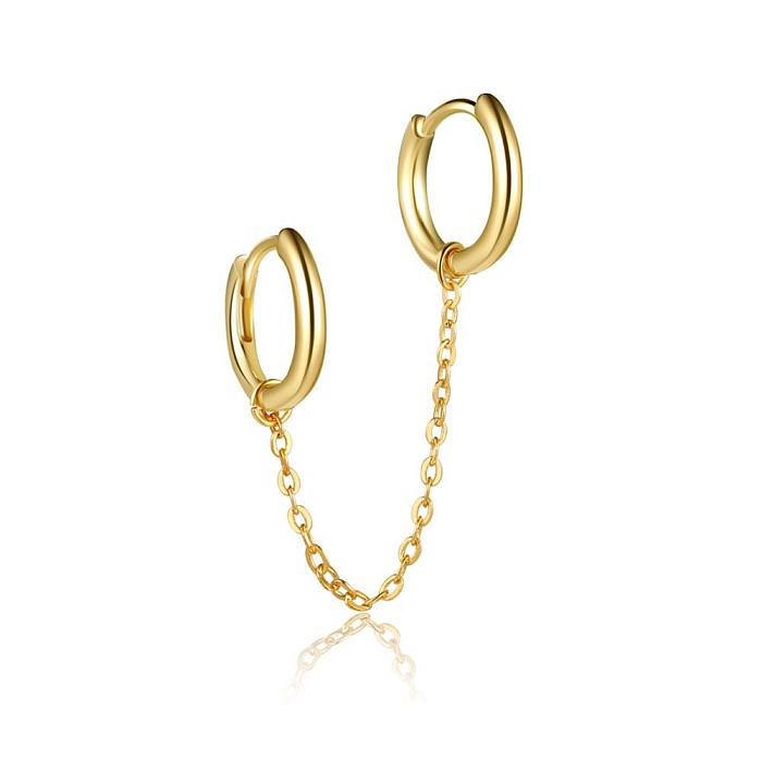 Simple Chain Glossy Single Earrings Wholesale Jewelry jewelry