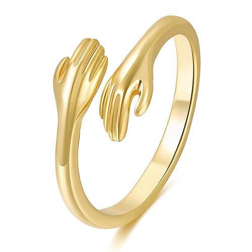 Wholesale Jewelry Two-handed Embracing Gesture Retro Ring jewelry