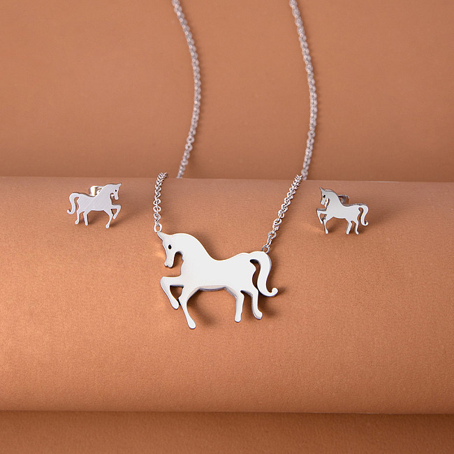 Fashion Horse Stainless Steel Plating Jewelry Set 1 Set