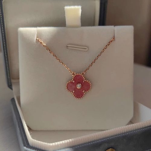 Classic Style Korean Style Four Leaf Clover Copper Plating Pendant Necklace