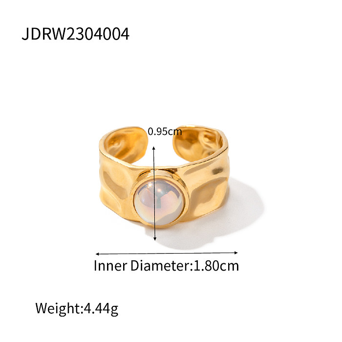 Brincos de anéis banhados a ouro 18K com pérolas em formato de coração oval estilo IG