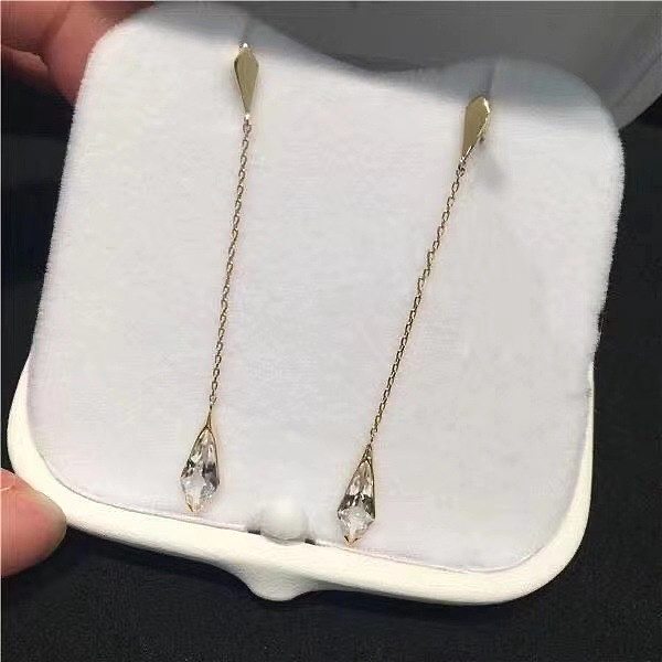1 Pair Simple Style Water Droplets Plating Copper Drop Earrings