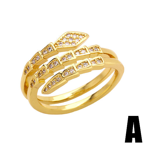 Open Ring Zircon Snake Ring Tide Snake Bone Index Finger Ring