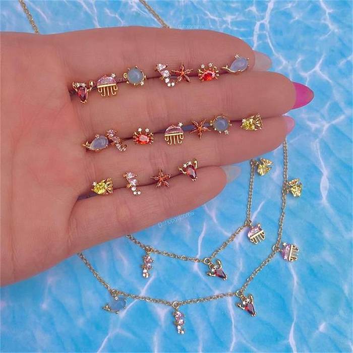 Wholesale Beach Ocean Small Animal Bracelets jewelry 18K Gold Anklets