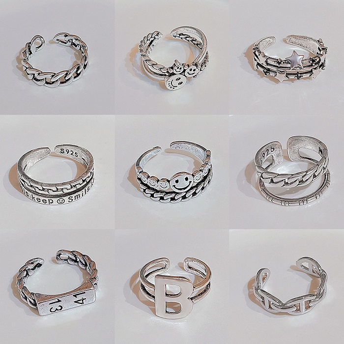 Fashion Geometric Copper Plating Open Ring