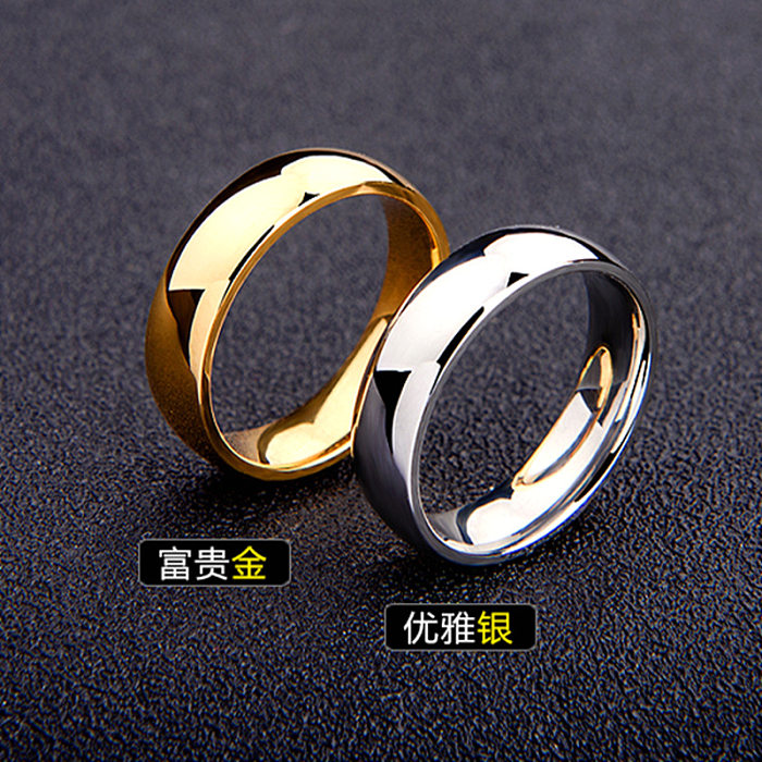 Wholesale Simple Stainless Steel Smooth Arc Ring jewelry