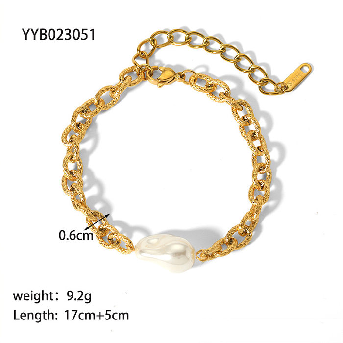 Collier de bracelets en patchwork d'acier au titane en acier inoxydable de couleur unie de style simple