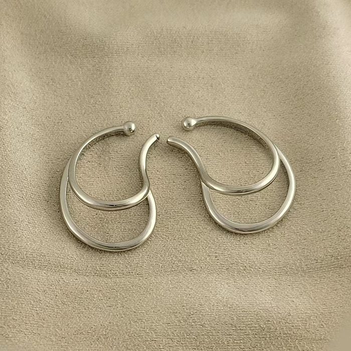 1 Pair Simple Style Geometric Plating Copper Earrings