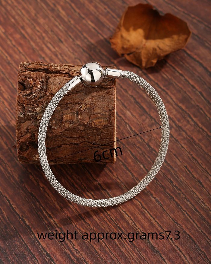 Bracelet rond plaqué cuivre de style simple et moderne de base