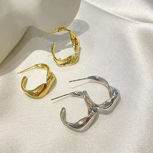 1 Pair Simple Style Geometric Copper Earrings