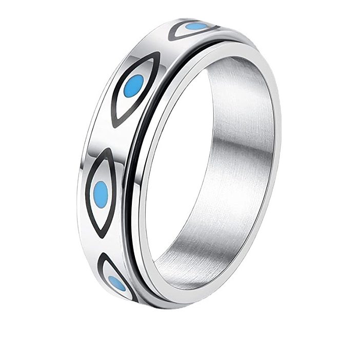 Simple Style Eye Titanium Steel Polishing Rings