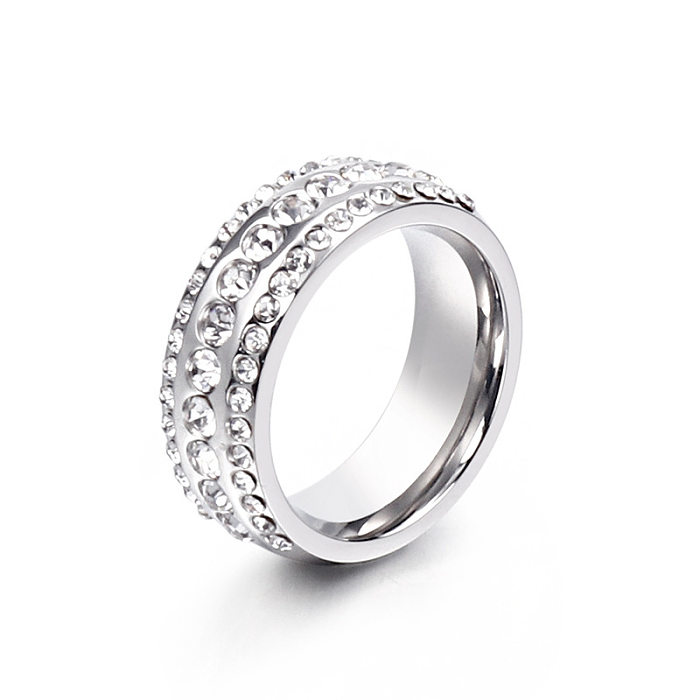 European And American Studded Diamond Ring Fashion Personality Exaggerated Trend Ring