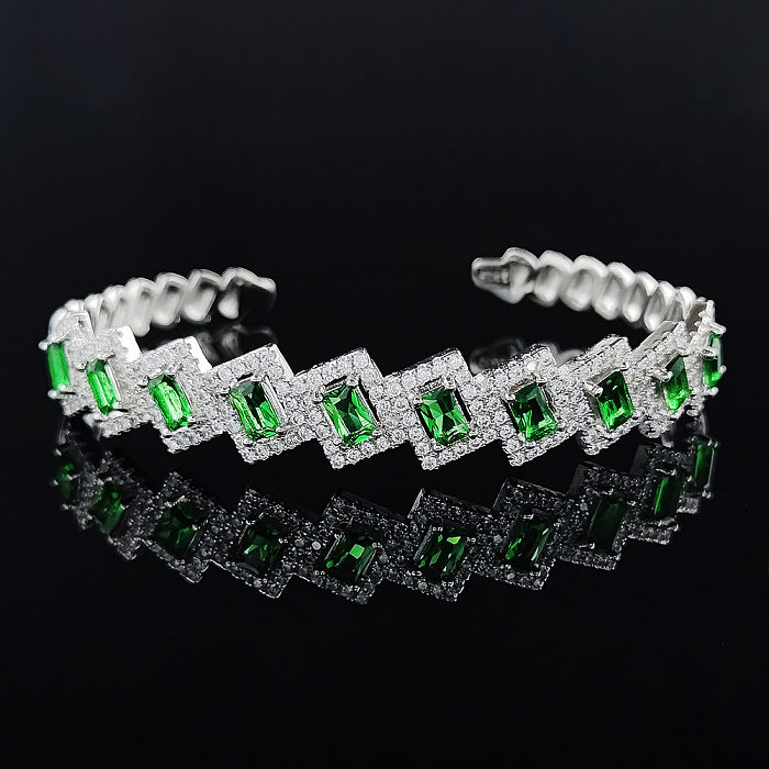 Fashion Copper Inlay Zircon Bangle 1 Piece