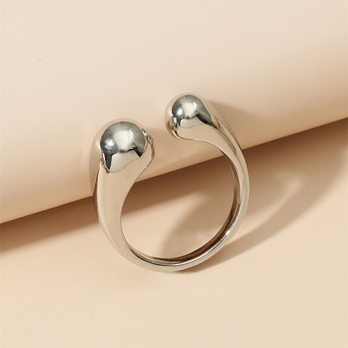 Simple Style Solid Color Copper Open Ring In Bulk