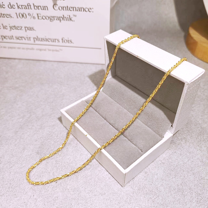 Basic Modern Style Geometric Titanium Steel Copper Plating Bracelets Necklace