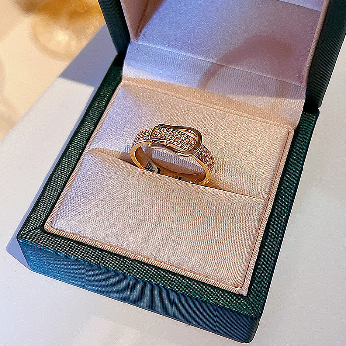 Elegant Flower Butterfly Copper Inlay Artificial Gemstones Pearl Rings