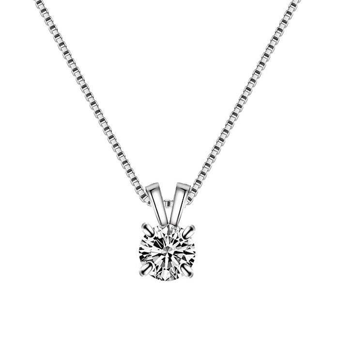 Modische geometrische Kupfer-Inlay-künstliche Perlen-Strass-Zirkon-Halskette