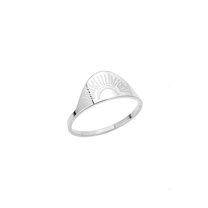 Fashion Moon Stainless Steel Plating Rings 1 Piece
