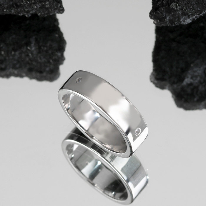 Wedding Classic Style Letter Stainless Steel Glass Rings In Bulk