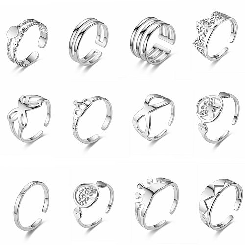 Fashion Jewelry Adjustable Titanium Steel Couple Ring