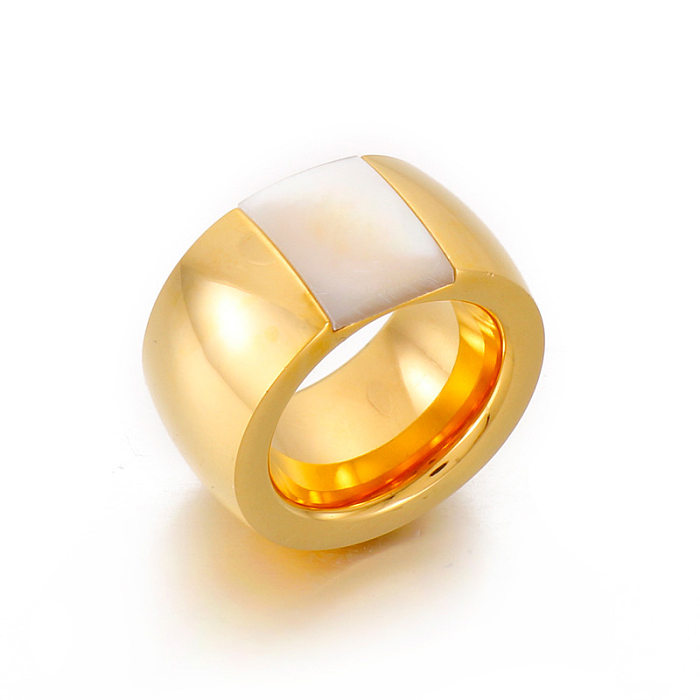 خاتم شخصية من Kalen بتصميم جديد مصنوع من التيتانيوم الصلب متعدد الألوان، خاتم ذهبي نسائي بسيط عصري وأنيق ومتوافق تمامًا