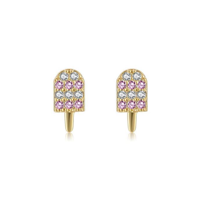 Wholesale Summer Lollipop Ice Cream Earrings 18K Gold Color-preserving Earrings jewelry