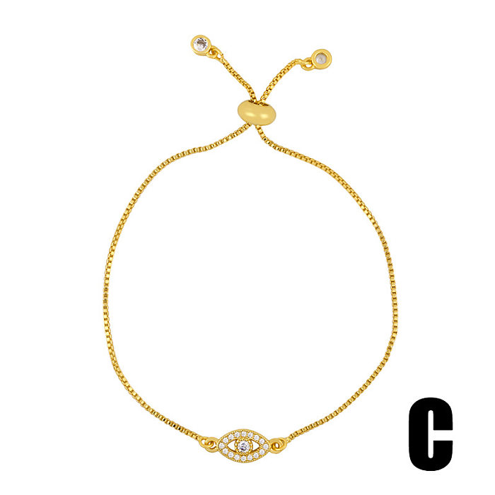 Bracelet œil du diable en cuivre plaqué or, diamant, Zircon, bijoux, vente en gros, nouvelle mode, offre spéciale