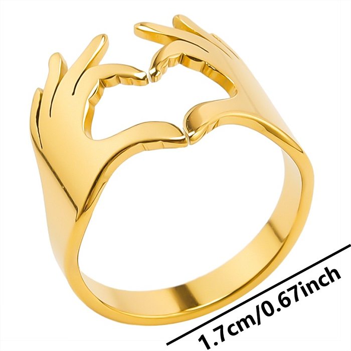 Simple Style Solid Color Stainless Steel Rings