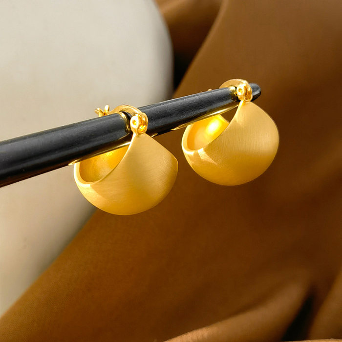 1 Paar Damen-Ohrringe mit geometrischer Kupferbeschichtung