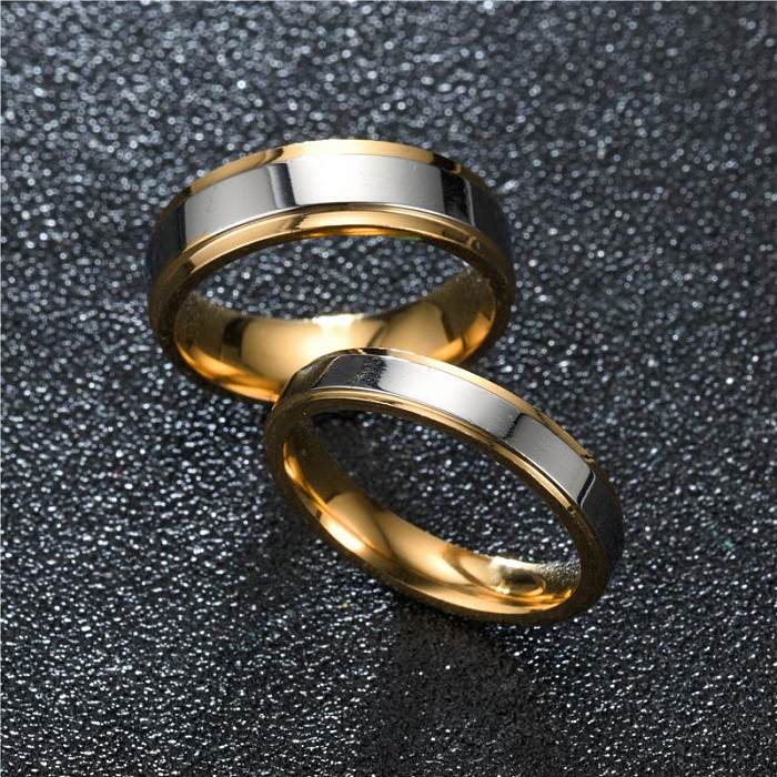 Fashion New High-end Double-step Mirror Room Couple Style Floral Stainless Steel Rings TP190418118102