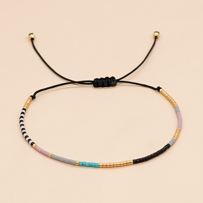 Simple Style Cross Copper Beaded Handmade Bracelets