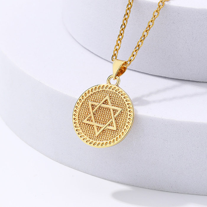 Fashion Star Copper Necklace Inlay Rhinestone Stainless Steel Necklaces