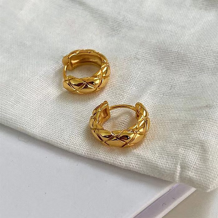 Fashion Solid Color Copper Earrings Plating Copper Earrings