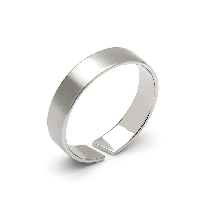 Simple Style Solid Color Stainless Steel Polishing Rings