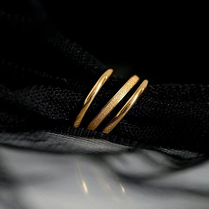 Anéis geométricos do chapeamento de aço do titânio do estilo moderno básico do estilo do INS