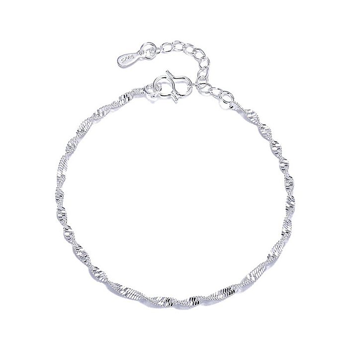 Simple Style Geometric Heart Shape Copper Plating Bracelets 1 Piece