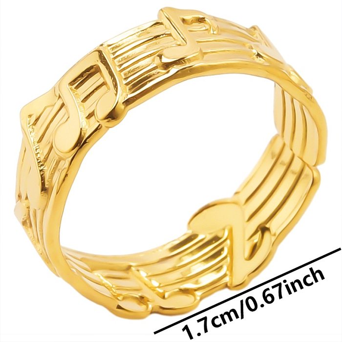 Wholesale Modern Style Round Stainless Steel Plating Open Rings