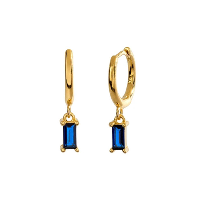 Fashion Geometric Copper Plating Zircon Dangling Earrings 1 Pair