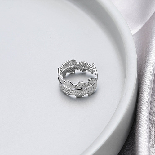 Simple Style Chains Print Stainless Steel Enamel Open Rings