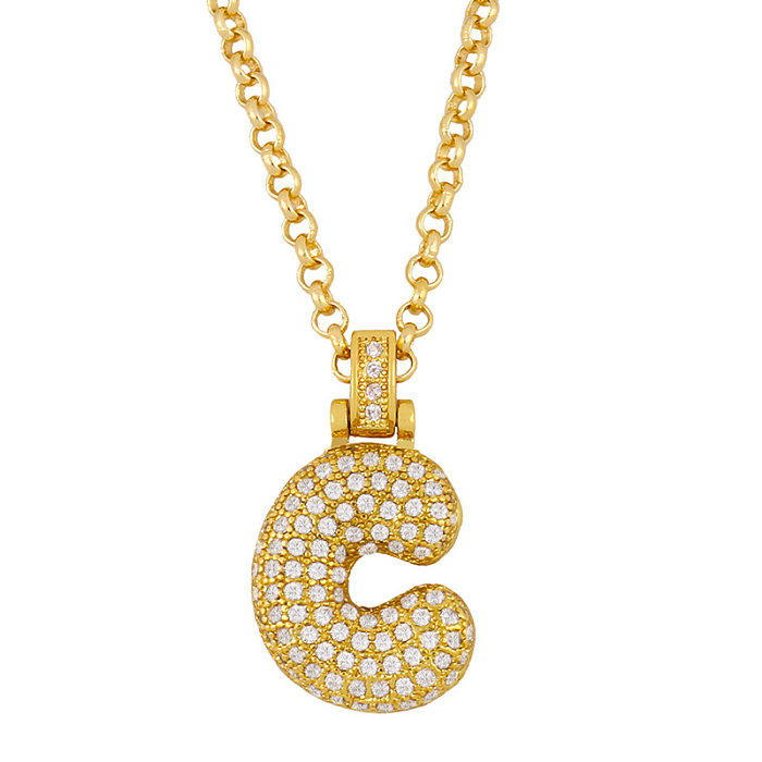 26 English Bubble Letter Pendant Choker Couple Necklace Jewelry Wholesale jewelry