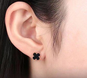 Casual Simple Style Four Leaf Clover Titanium Steel Plating Gold Plated Bracelets Earrings Necklace