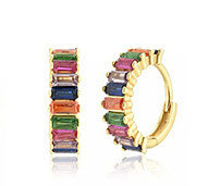 Simple Style Circle Brass Plating Inlay Zircon Earrings 1 Pair
