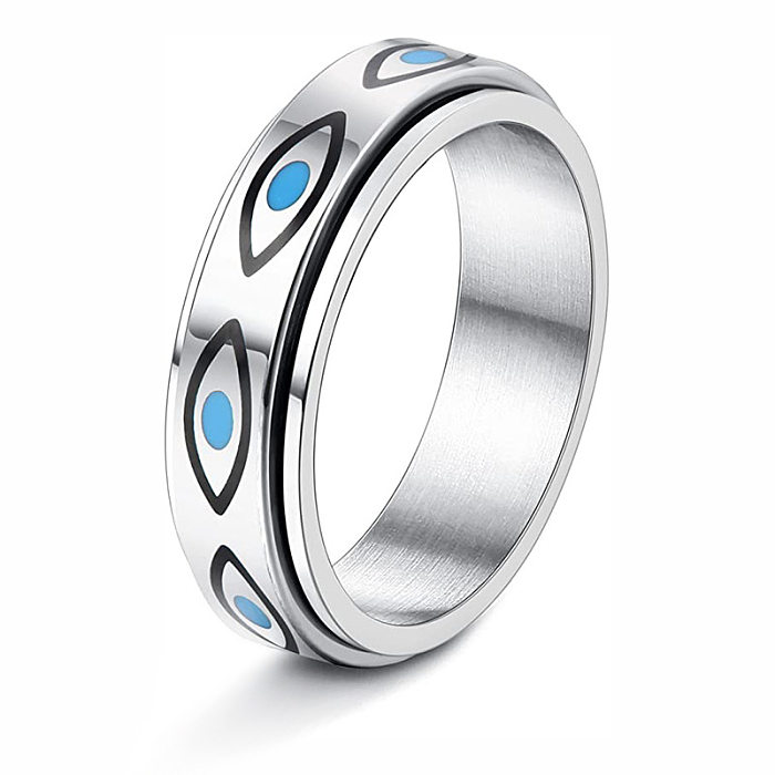 Simple Style Eye Titanium Steel Polishing Rings