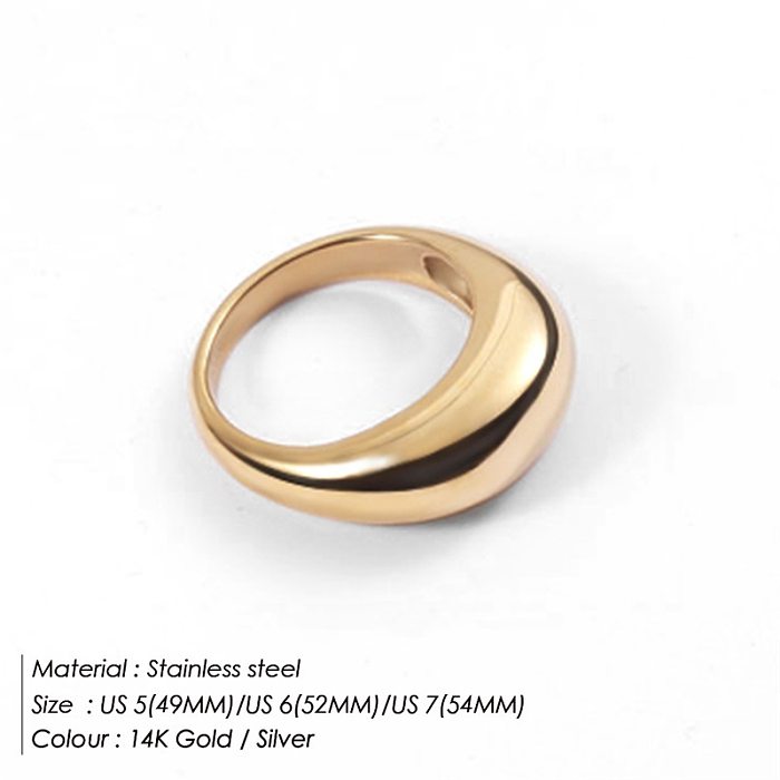 Einfacher Edelstahl-einfacher Mode-Normallack-Ring-Großverkauf