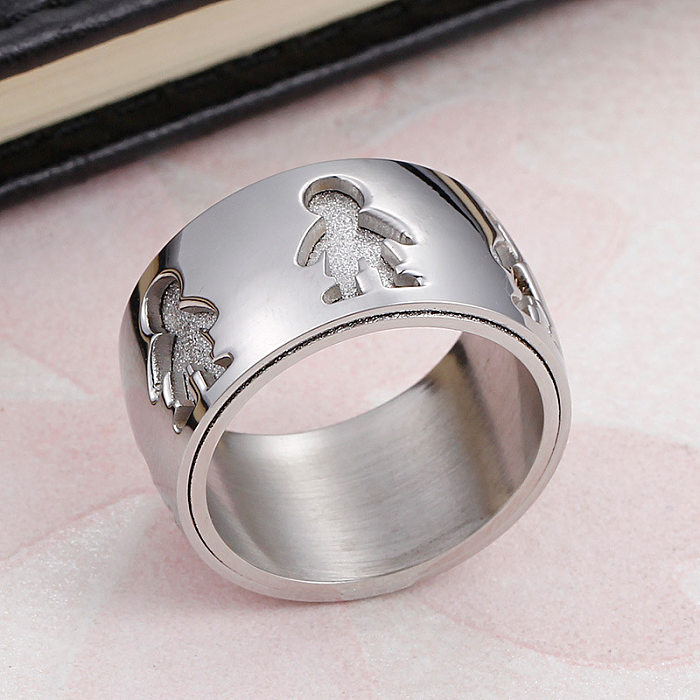 Wholesale Titanium Steel Chain Rotating Stainless Steel Ring jewelry