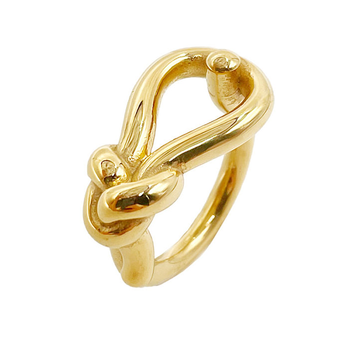 Fashion Knot Edelstahl-Beschichtung, ausgehöhlte Ringe, 1 Stück